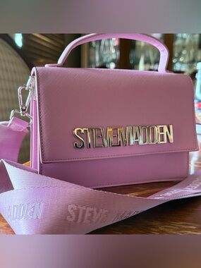Viral Steve Madden Lavender-Pink Top Handle Crossbody Bag